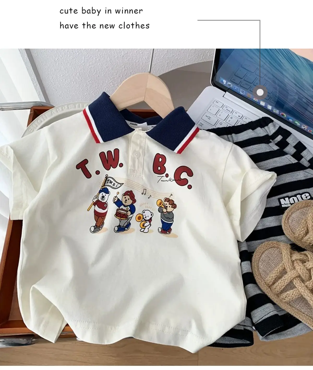 Kids T.W.B.C Polo Shirt Short Sleeve Summer Wear — feature 10