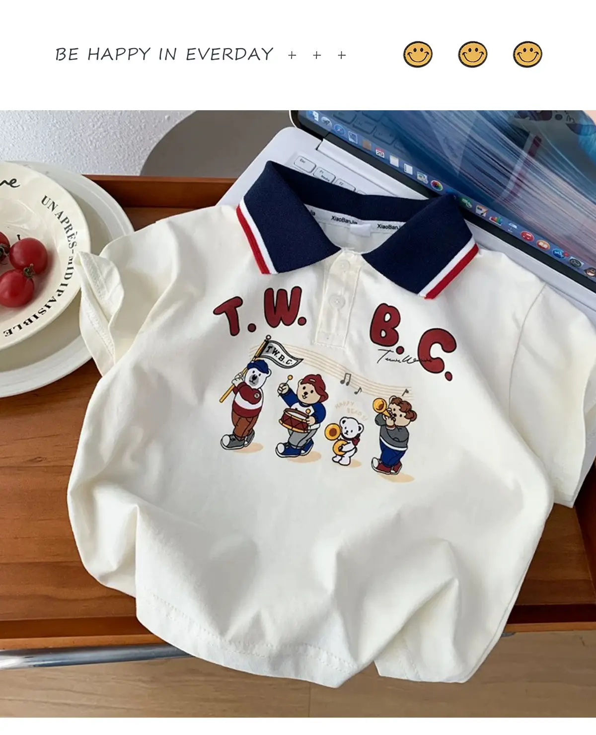 Kids T.W.B.C Polo Shirt Short Sleeve Summer Wear — feature 11