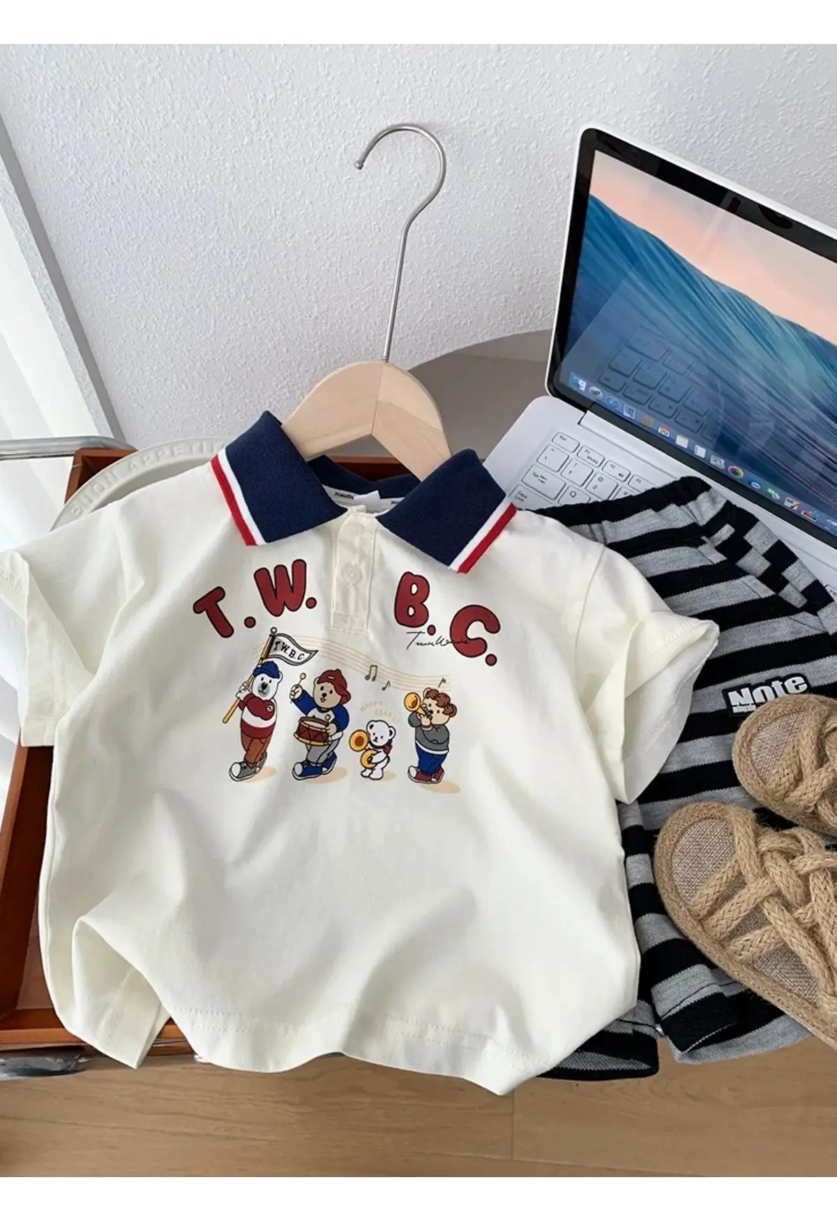Kids T.W.B.C Polo Shirt Short Sleeve Summer Wear — feature 5
