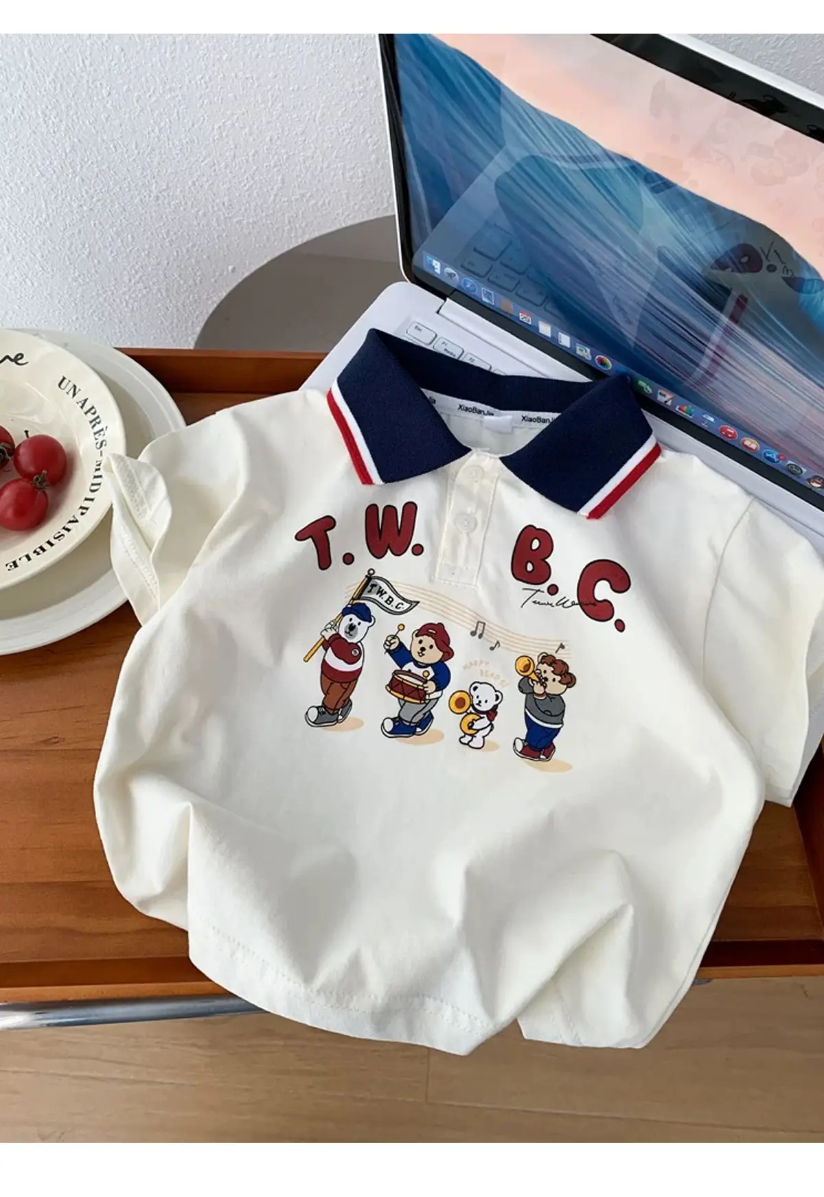Kids T.W.B.C Polo Shirt Short Sleeve Summer Wear — feature 7