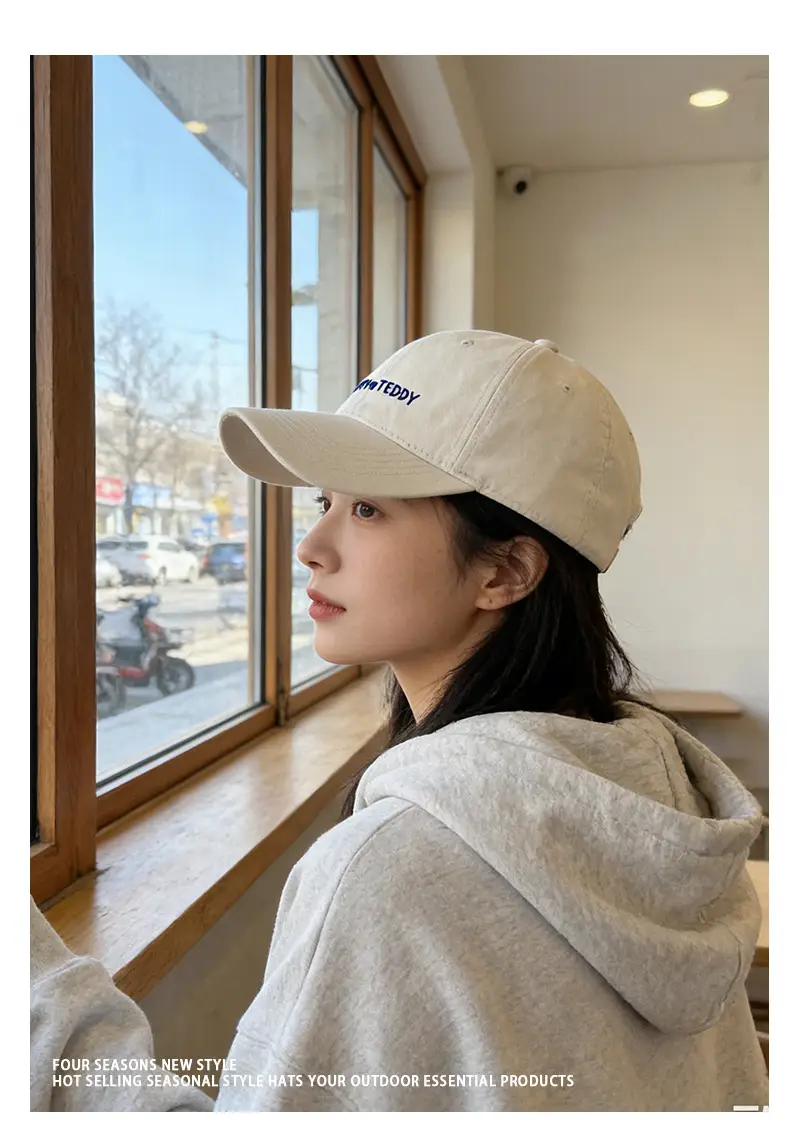Unisex Pure Cotton Baseball Cap with Korean Style Design — feature 2