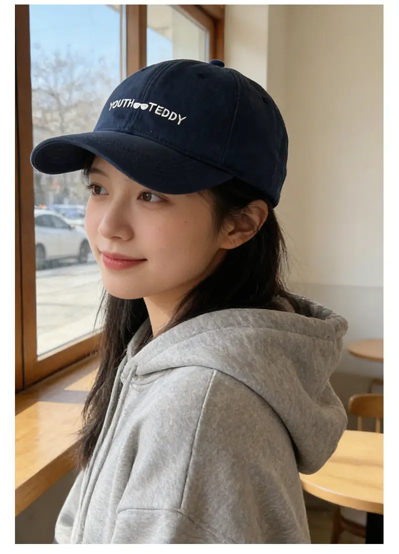 Unisex Pure Cotton Baseball Cap with Korean Style Design — feature 7