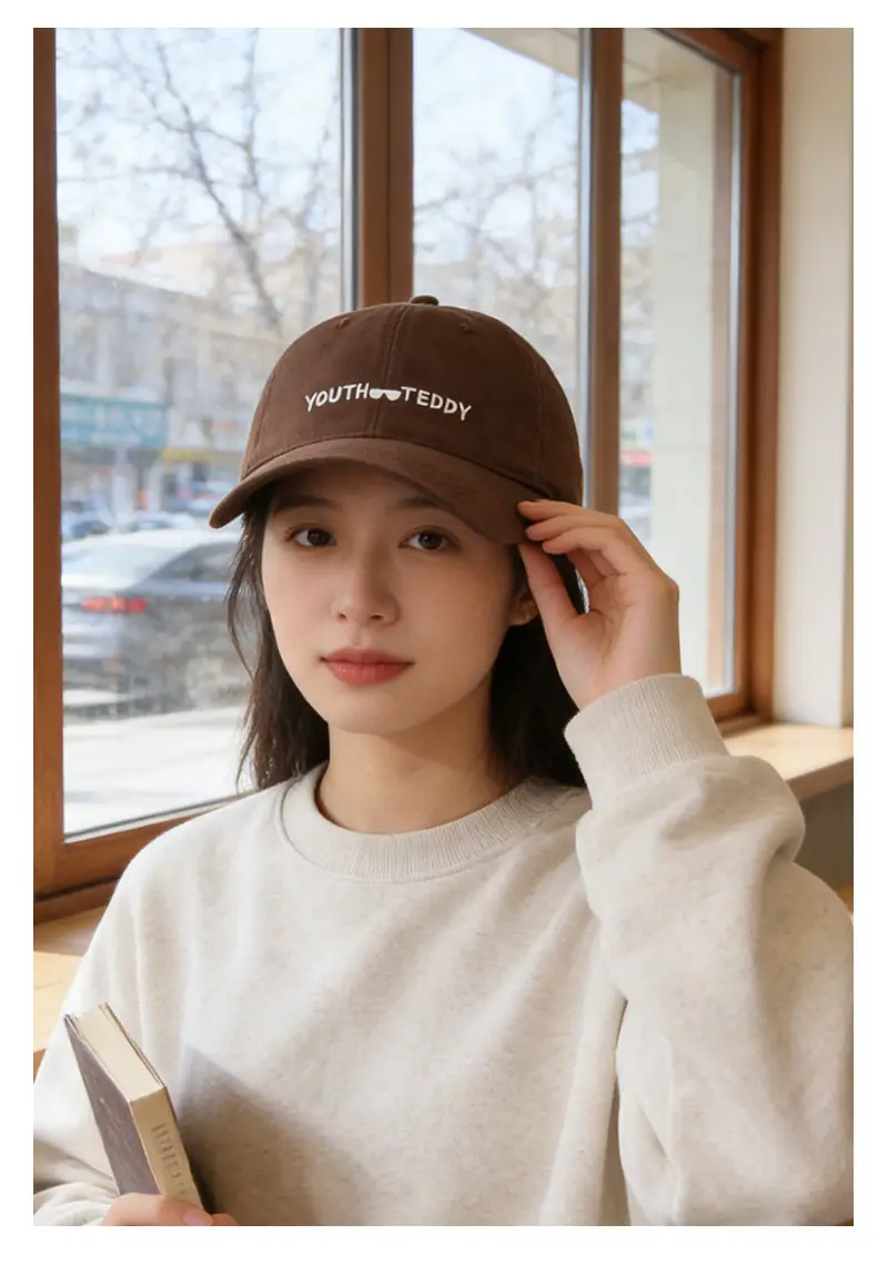 Unisex Pure Cotton Baseball Cap with Korean Style Design — feature 8