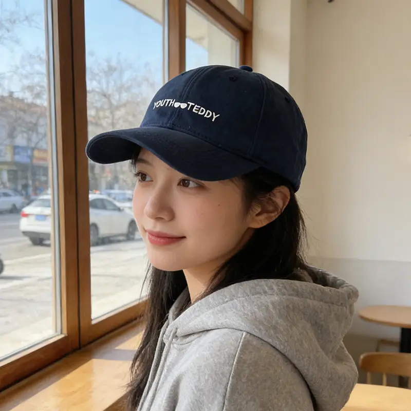 Unisex Pure Cotton Baseball Cap with Korean Style Design - Image 4