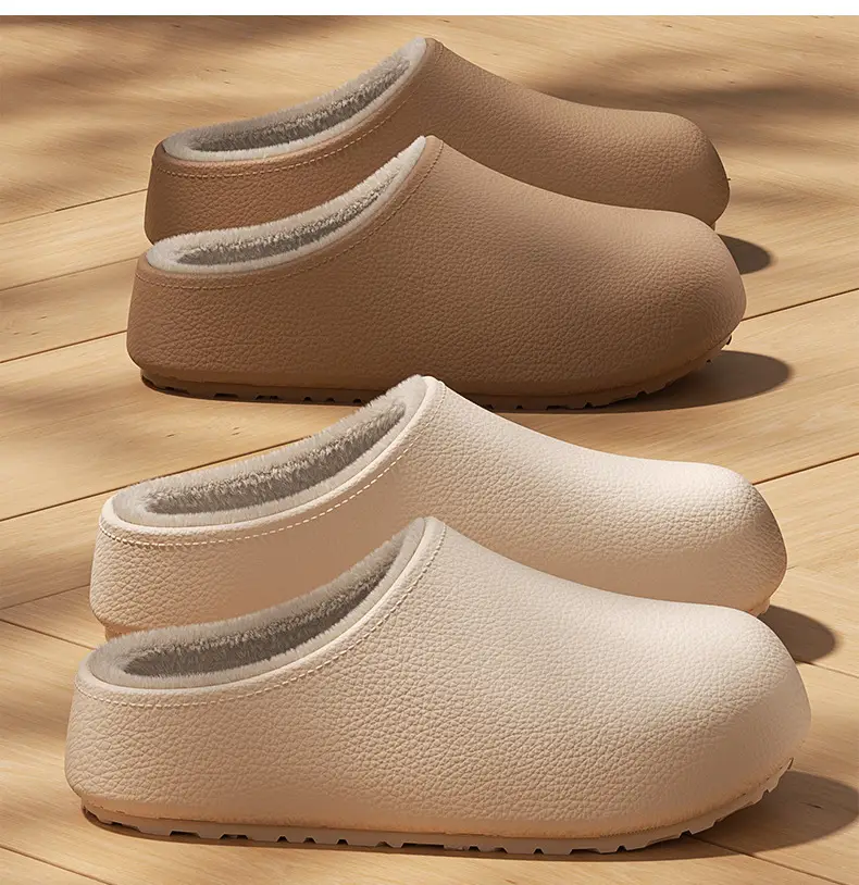 Women Waterproof Cotton Slippers White EVA Lined — feature 11