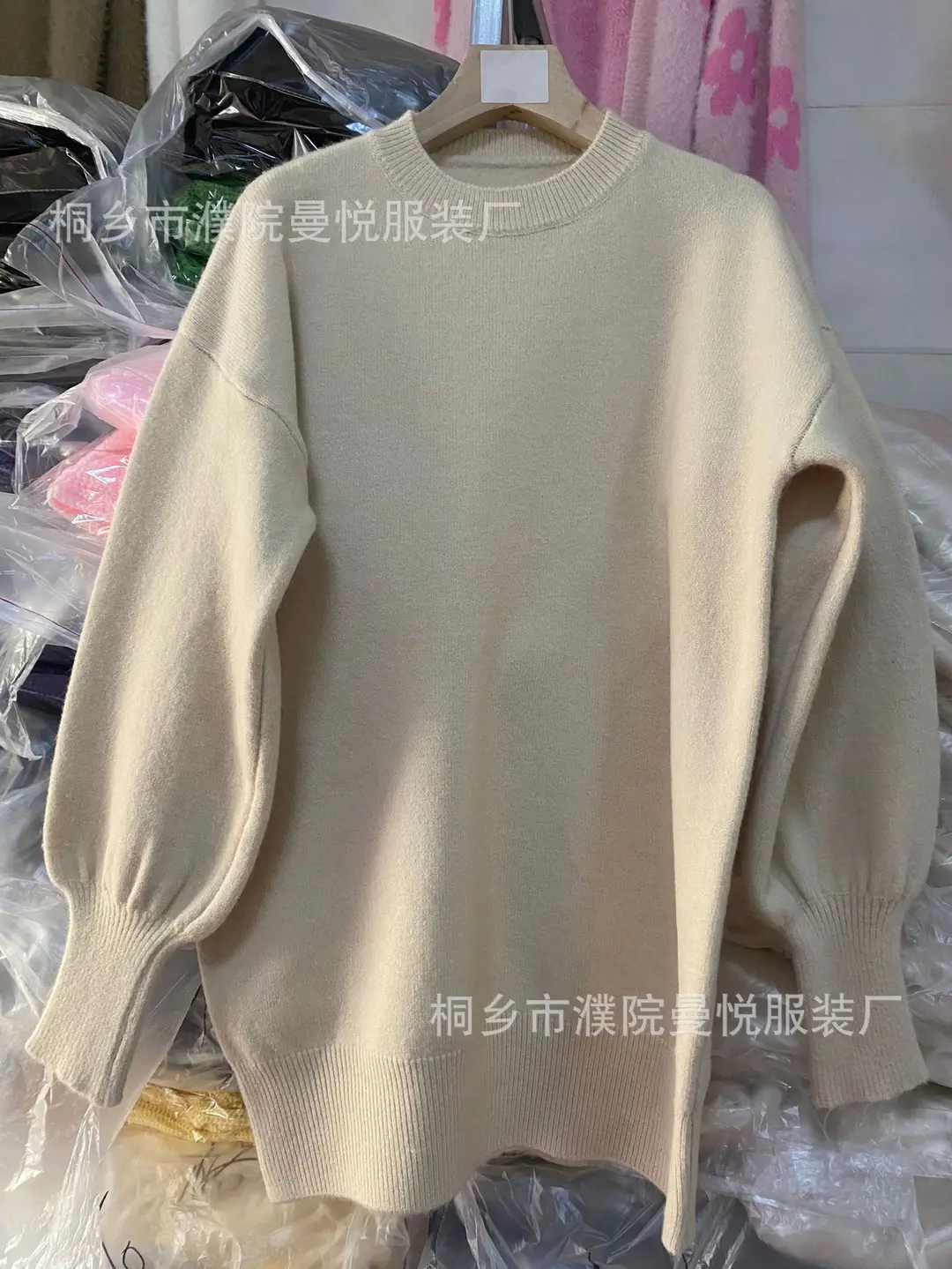 European and American Cross-Border 2026 Autumn and Winter Round Neck Pullover Knitwear for Women Amazon Loose Lazy Style Solid Color Women's Sweater — feature 1