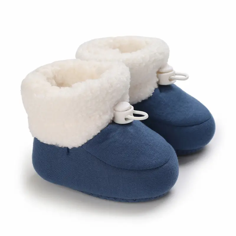 Soft and Cute Baby Plush Cotton Shoes, Winter Warm and Thickeneded Boots, Baby's Girdle Anti-Falling Toddler Shoes, Available in Multiple Colors - Image 4