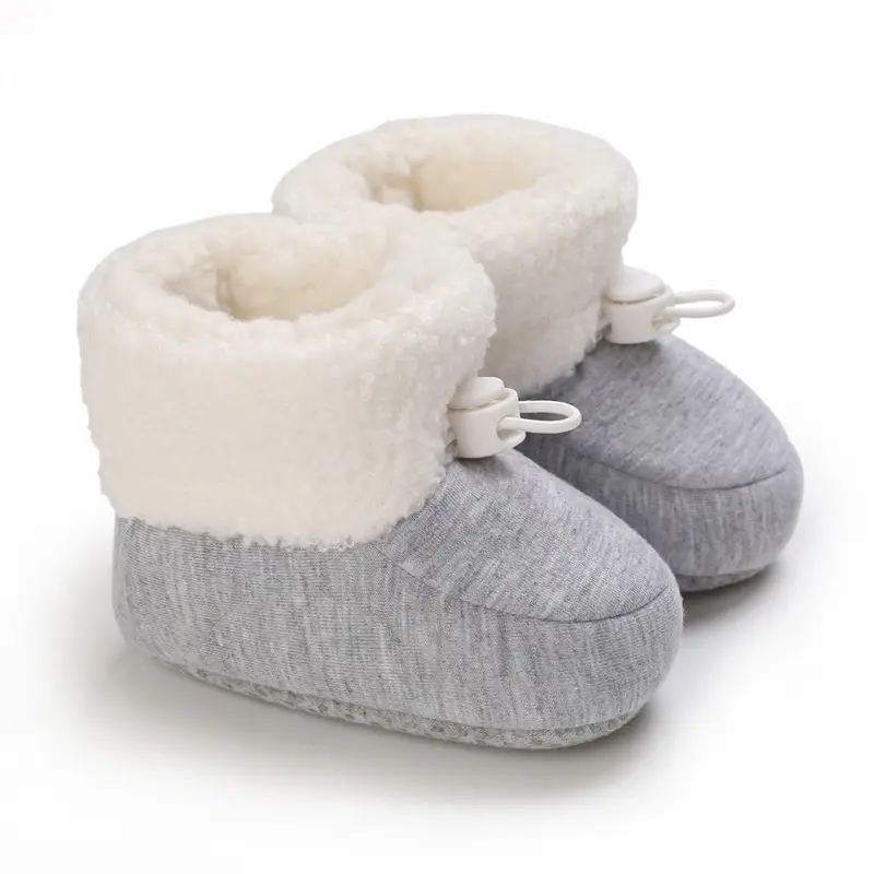 Soft and Cute Baby Plush Cotton Shoes, Winter Warm and Thickeneded Boots, Baby's Girdle Anti-Falling Toddler Shoes, Available in Multiple Colors - Image 5