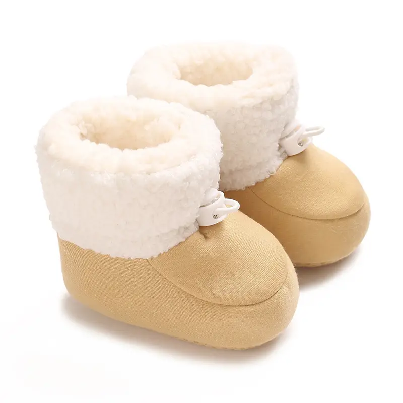 Soft and Cute Baby Plush Cotton Shoes, Winter Warm and Thickeneded Boots, Baby's Girdle Anti-Falling Toddler Shoes, Available in Multiple Colors - Image 6