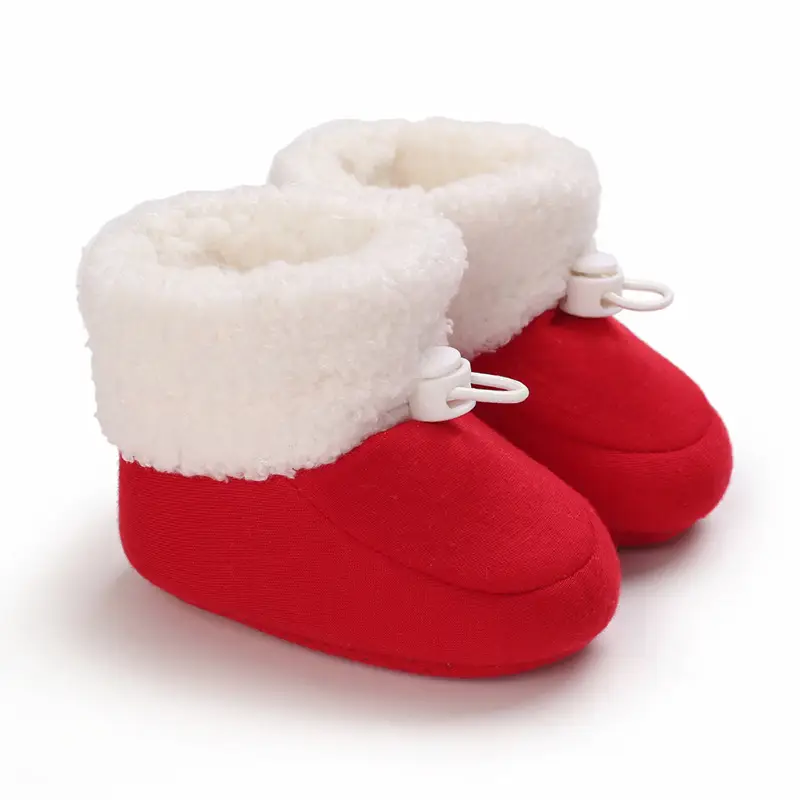 Soft and Cute Baby Plush Cotton Shoes, Winter Warm and Thickeneded Boots, Baby's Girdle Anti-Falling Toddler Shoes, Available in Multiple Colors - Image 7