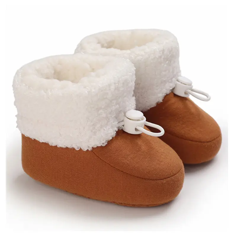 Soft and Cute Baby Plush Cotton Shoes, Winter Warm and Thickeneded Boots, Baby's Girdle Anti-Falling Toddler Shoes, Available in Multiple Colors — feature 12