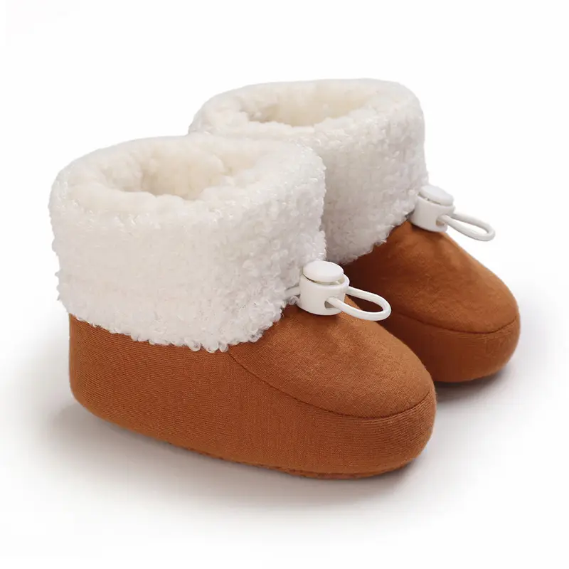 Soft and Cute Baby Plush Cotton Shoes, Winter Warm and Thickeneded Boots, Baby's Girdle Anti-Falling Toddler Shoes, Available in Multiple Colors - Image 2