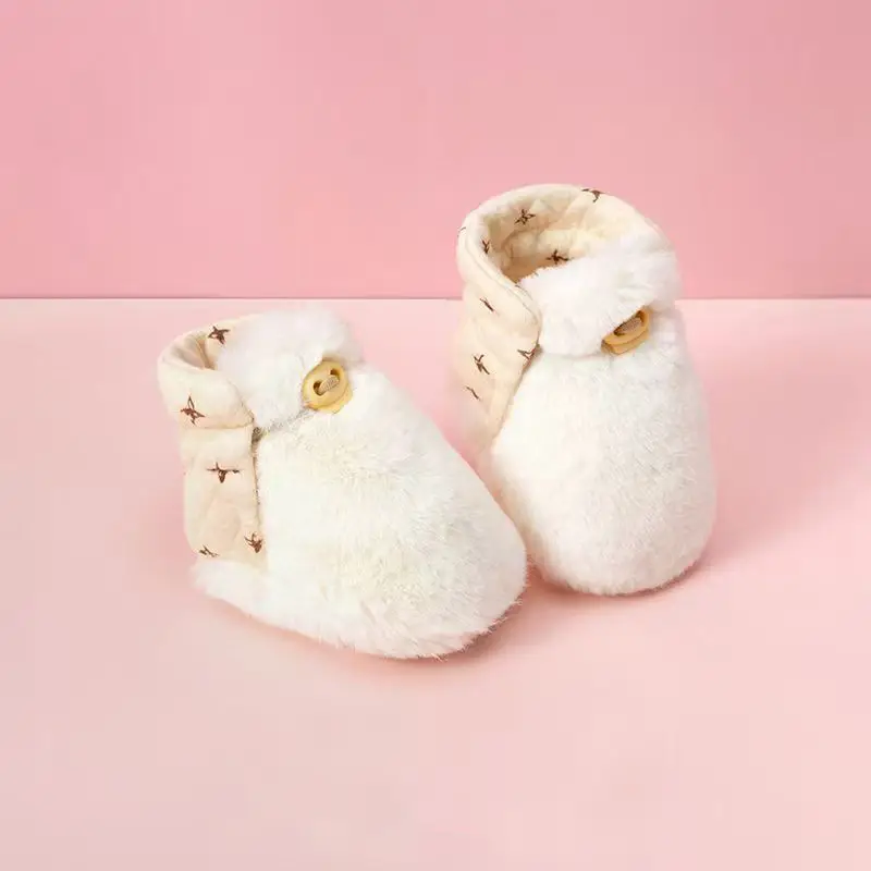Baby Furry Warm Shoes 0-12 Months Thickened Cotton