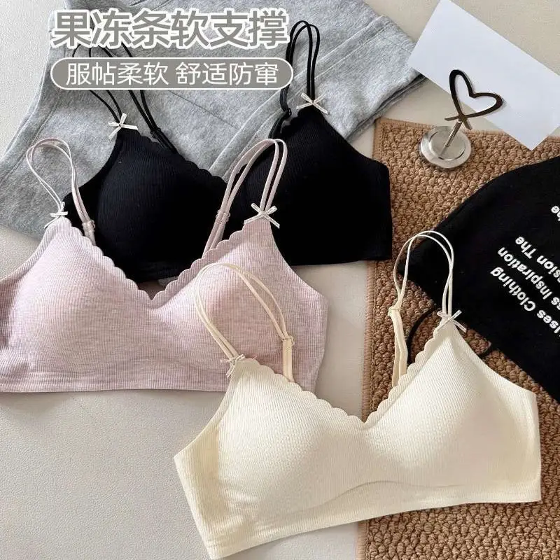 Seamless Wireless Bra for Women with Small Busts, Side-Gathering Design, Jelly Strip for Comfort, Soft Support, and No Trace - Image 7
