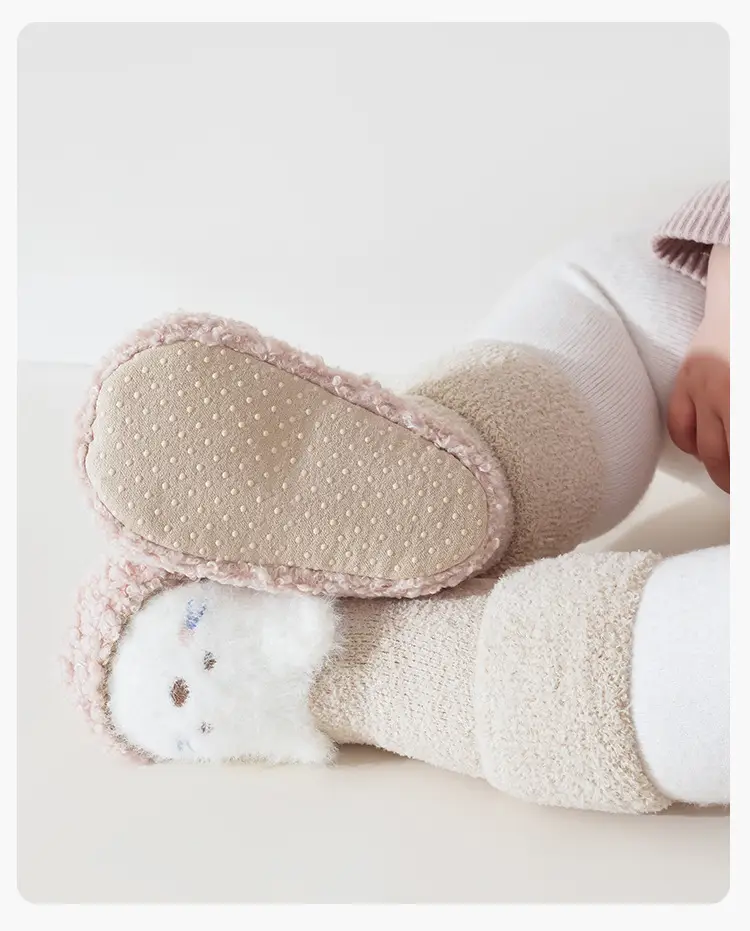 Baby Toddler Shoes 25 Winter Warm Cartoon Bear Non-Slip Terry β feature 11