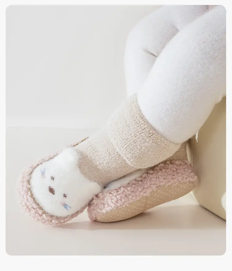 Baby Toddler Shoes 25 Winter Warm Cartoon Bear Non-Slip Terry β feature 14