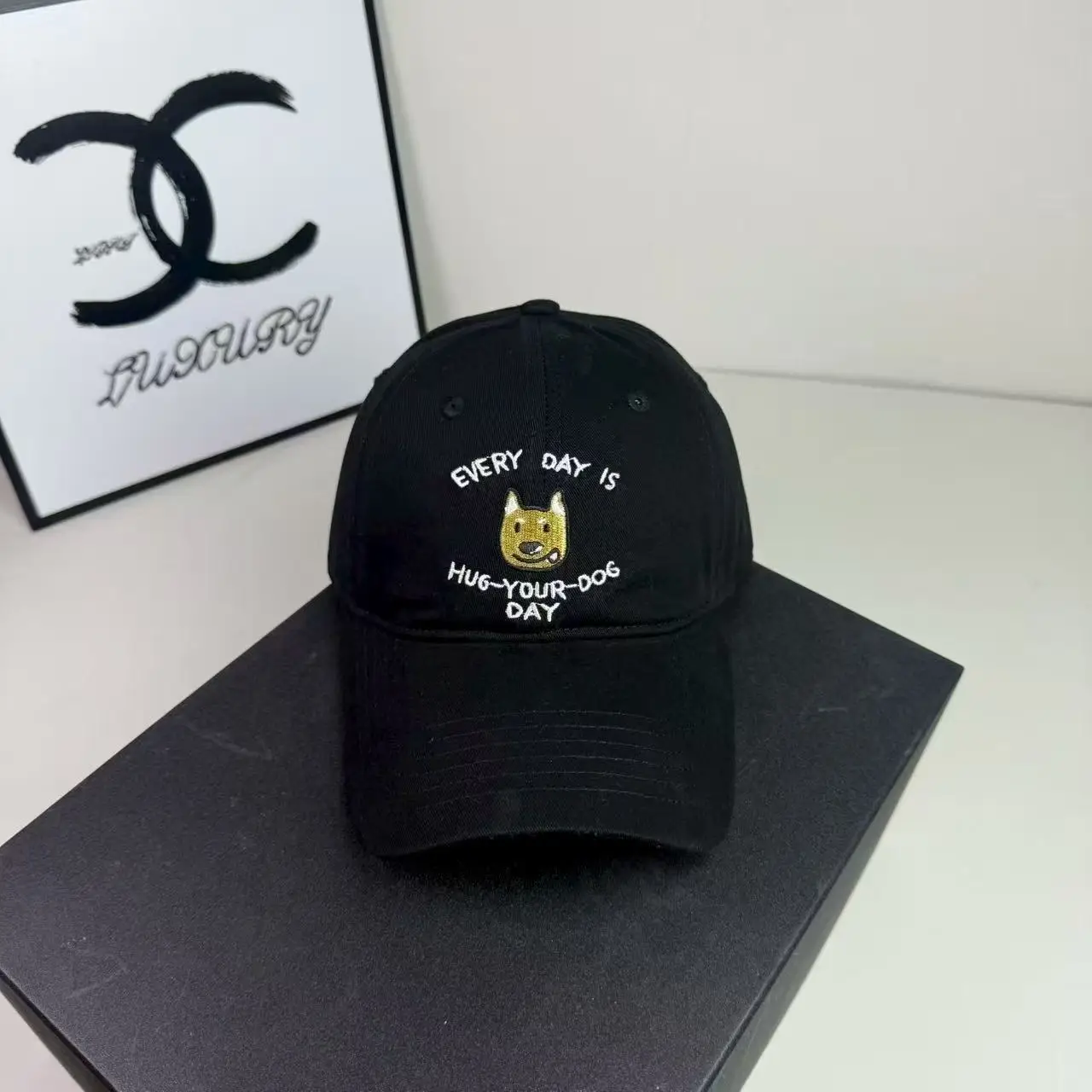 Blue Pet Dog Letter Cap with Sunshade & Duck Design