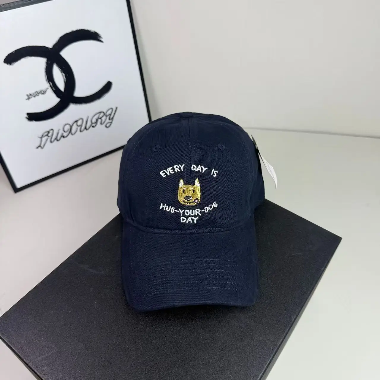Blue Pet Dog Letter Cap with Sunshade & Duck Design