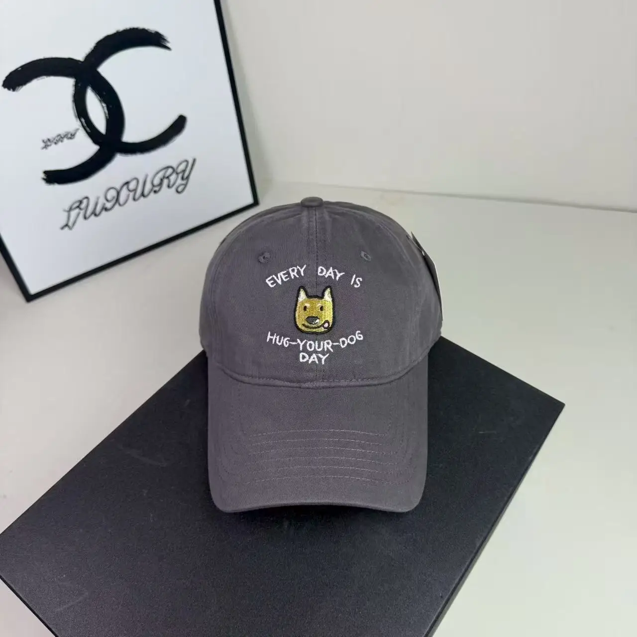 Blue Pet Dog Letter Cap with Sunshade & Duck Design