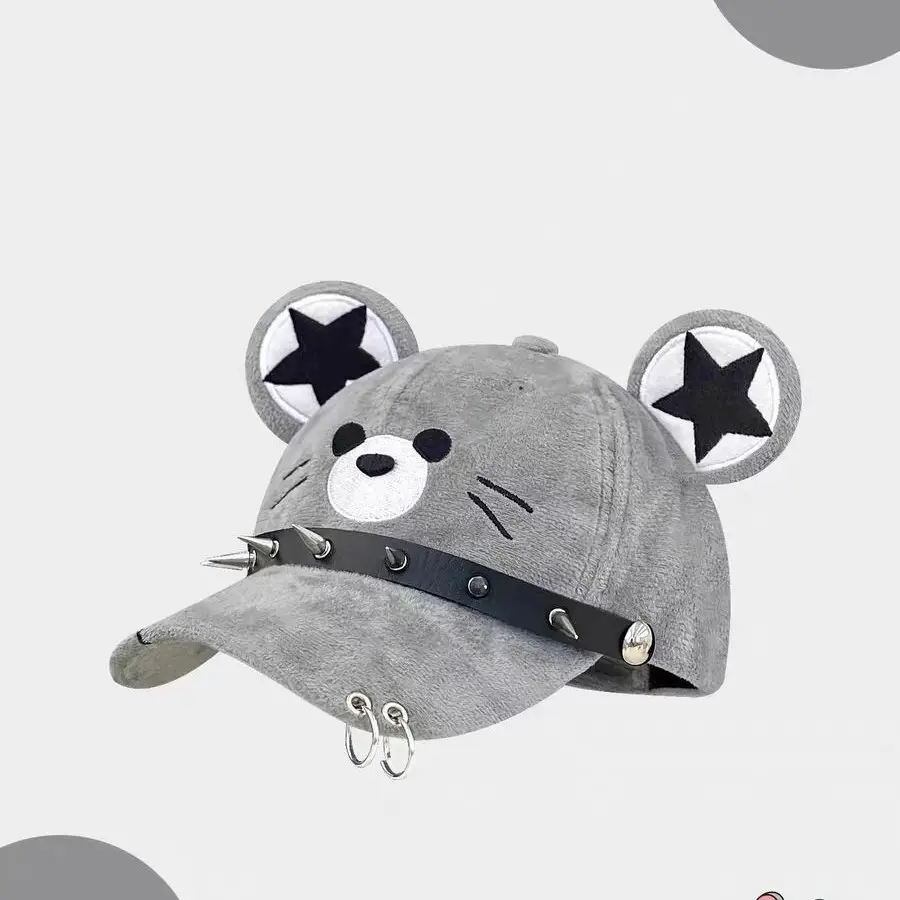 Punk Dark Rivet Duck Cap Female Y2K Subculture Cute Versatile Baseball Cap - Image 3