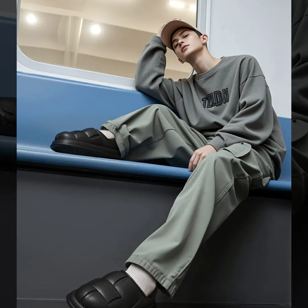 Cotton Slippers for Men in Autumn and Winter 2025 New Style Warm Simple Fashion Home Indoor Cotton Slippers Plush and Comfortable — feature 19