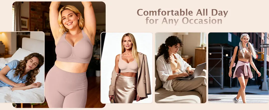 Foreign Trade Soft Support Large Bust Bra for Women, Seamless Thin Style, Wireless Bra, Push-Up Comfortable Bra for Plus-Size Women, Jelly Bra — feature 10