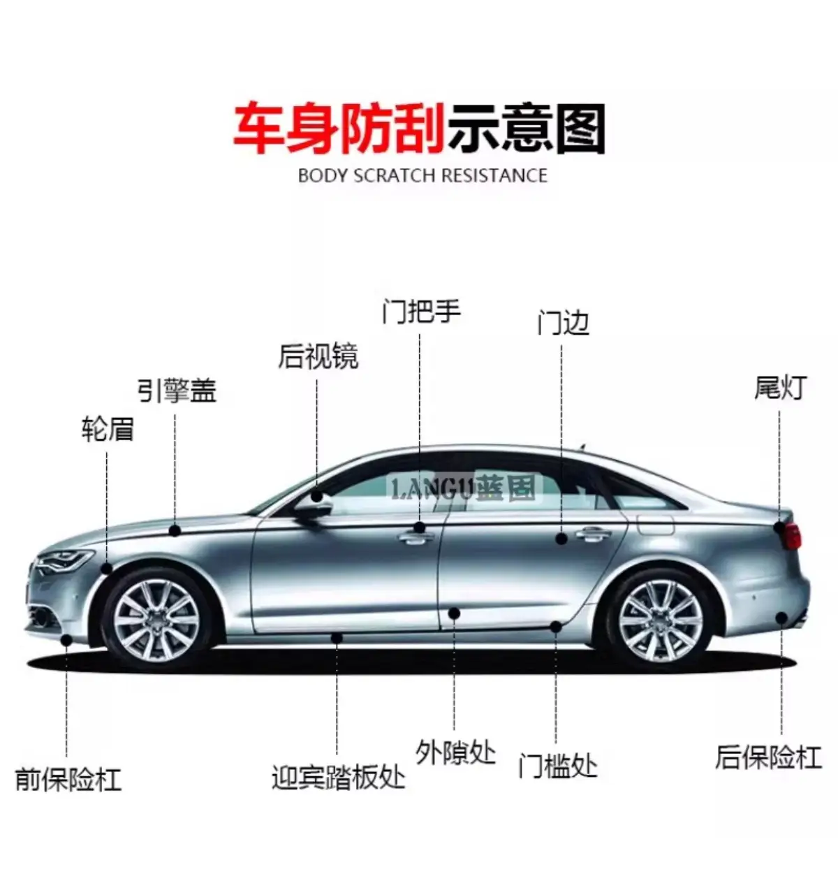 Car Protective Film, Invisible Car Clothing Film, Threshold Door Panel, Door Edge, Door Bowl, Body Interior, Central Control Rhino Leather Transparent Film — feature 4