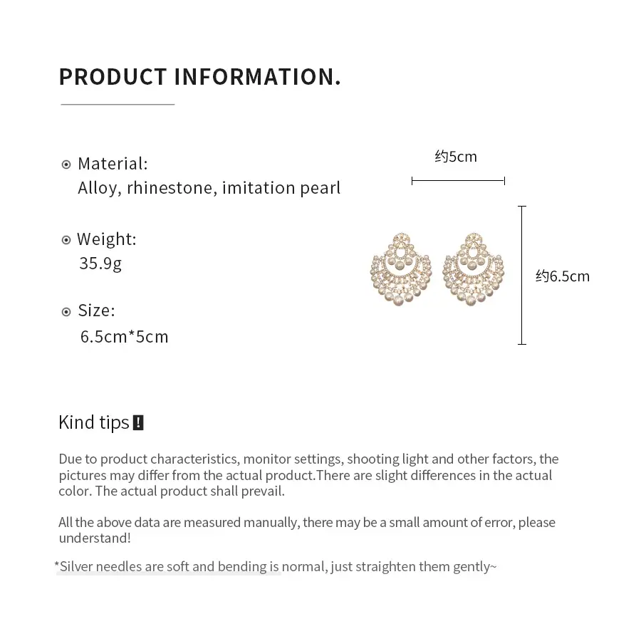 Silver Needle Inlaid with Diamonds and Pearl Flower Pendant Earrings, European and American Retro New Fashion Earrings, Light Luxury and High-End Earrings for Women — feature 4