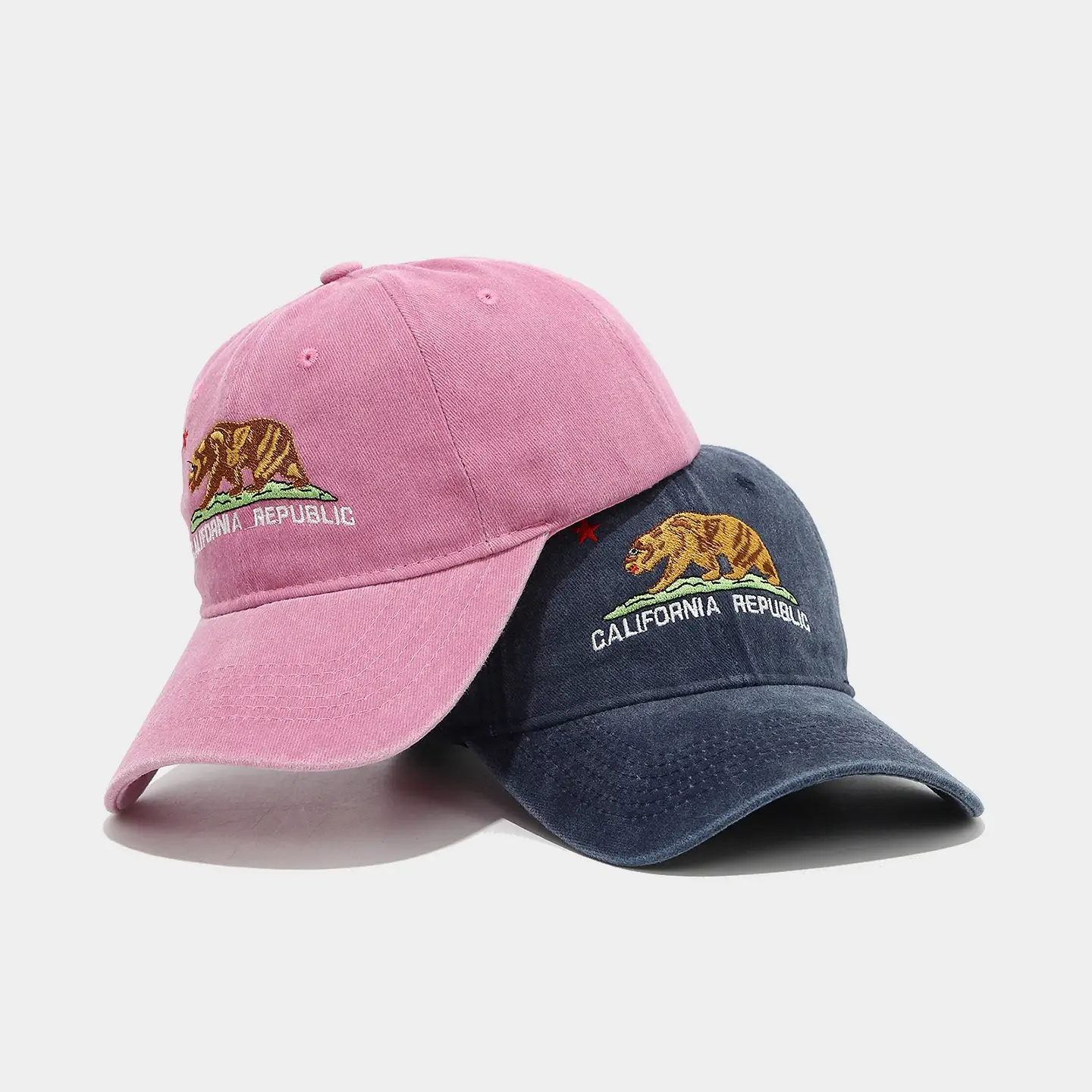 California Republic Bear Embroidered Baseball Cap for Women - Image 11