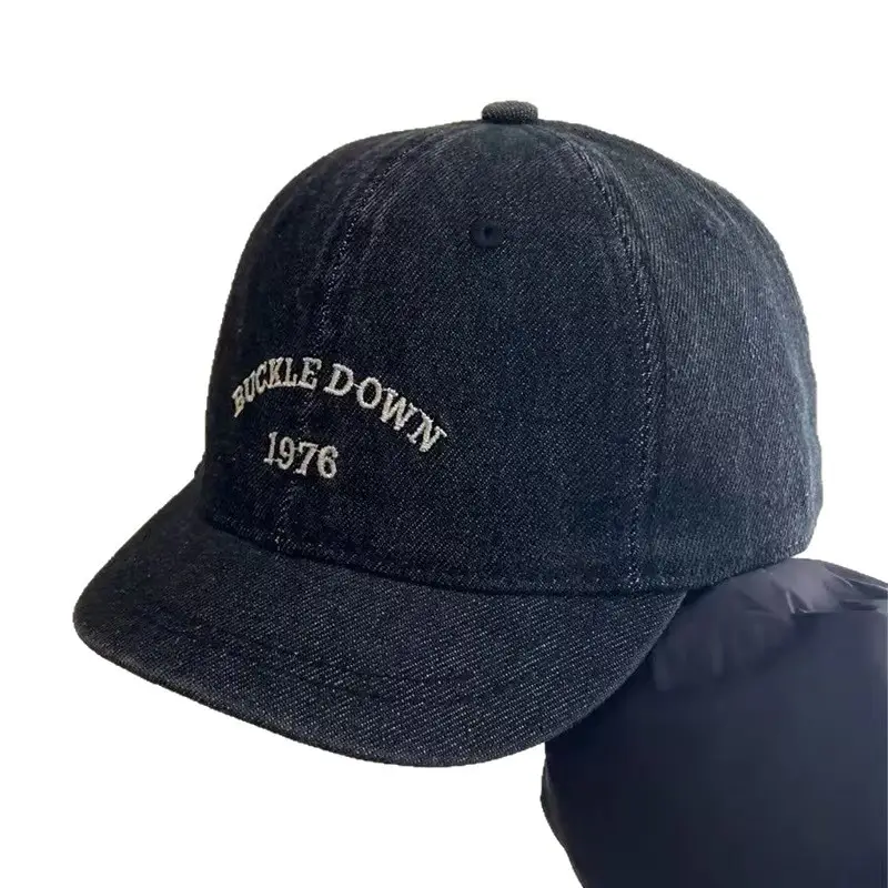 Japanese Retro Wash Denim Cap Women Street Style