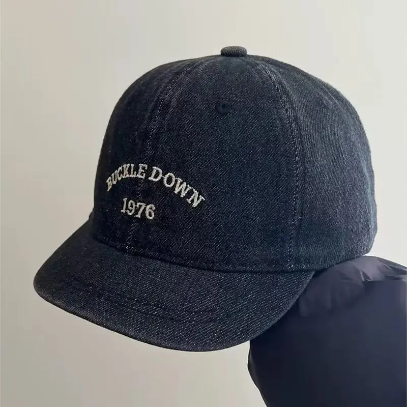 Japanese Retro Wash Denim Cap Women Street Style — feature 3