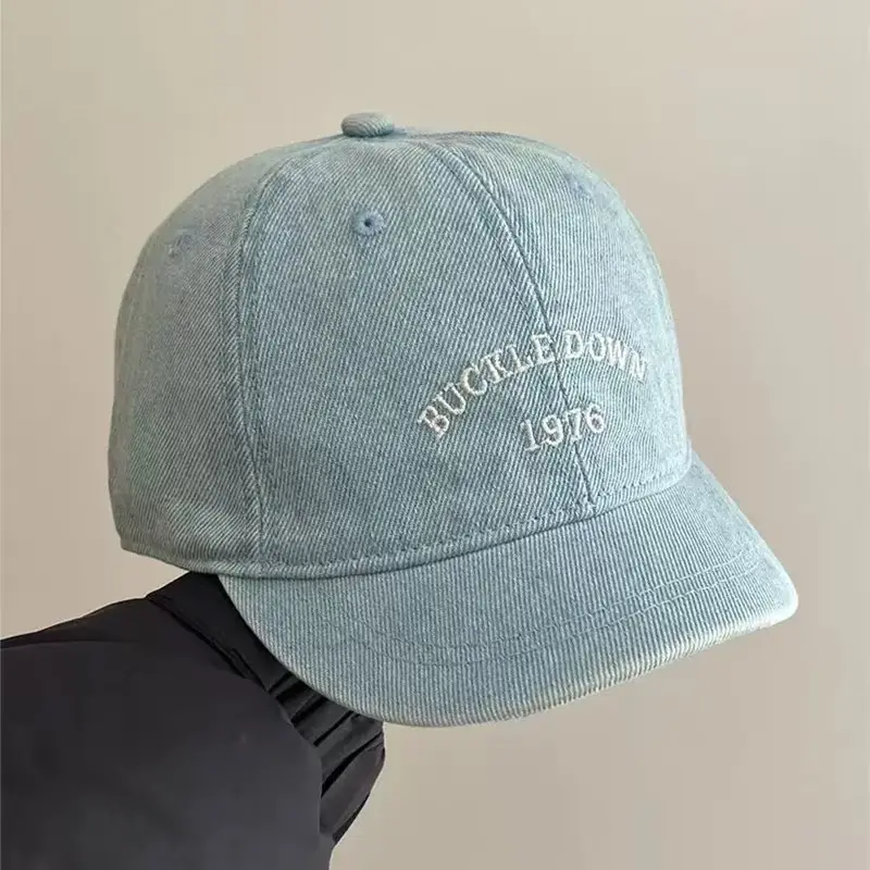 Japanese Retro Wash Denim Cap Women Street Style — feature 5