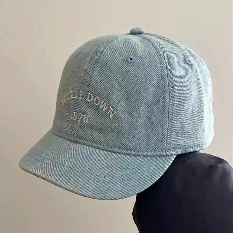 Japanese Retro Wash Denim Cap Women Street Style — feature 6