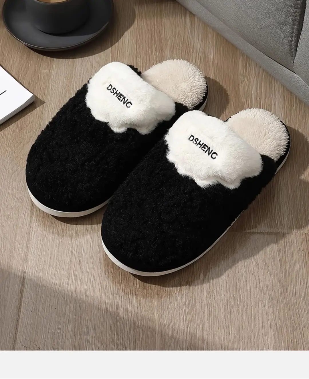 Cotton Slippers for Men in Autumn and Winter New Style Indoor Home Thick-Soled Plush Warm Slippers Men's Outer Wear Cotton Shoes Wholesale — feature 20