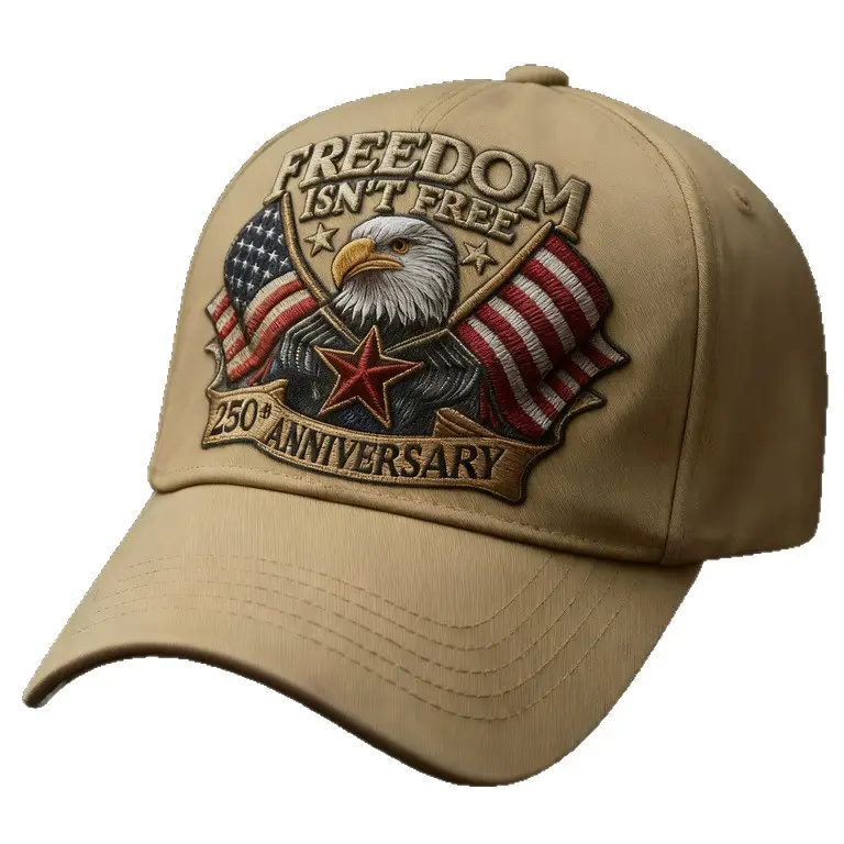 Cross-Border Veteran Eagle Cap Men White 250th Anniversary