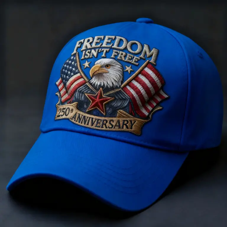 Cross-Border Veteran Eagle Cap Men White 250th Anniversary