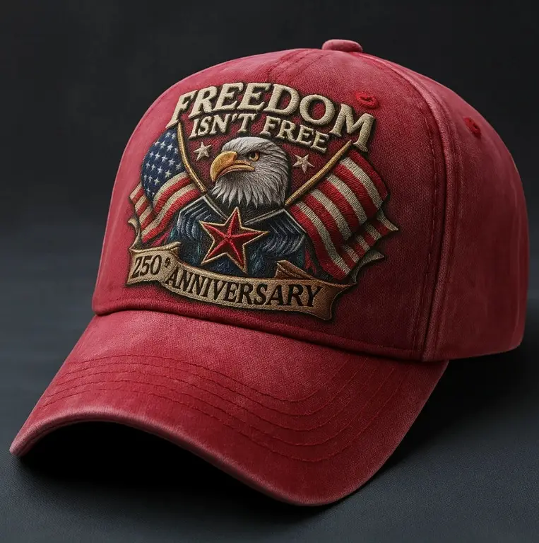 Cross-Border Veteran Eagle Cap Men White 250th Anniversary