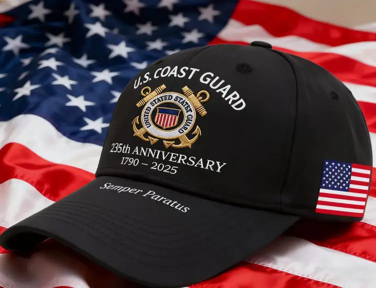 Cross-Border Veteran Eagle Cap Men White 250th Anniversary