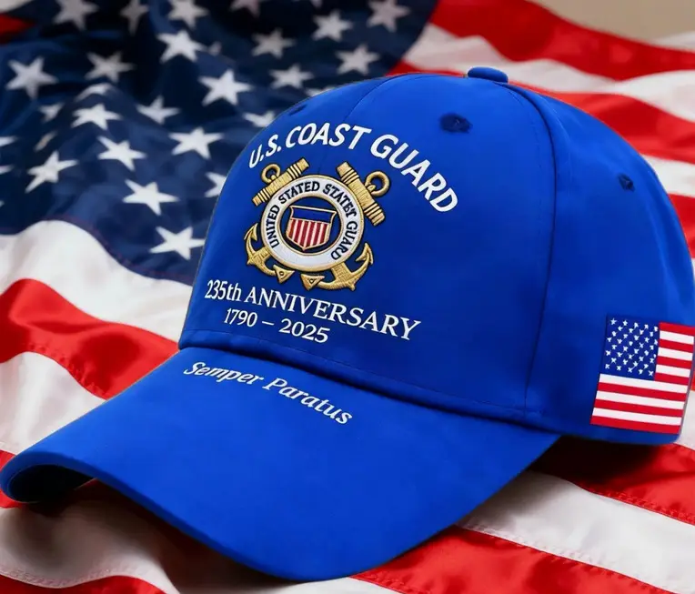 Cross-Border Veteran Eagle Cap Men White 250th Anniversary