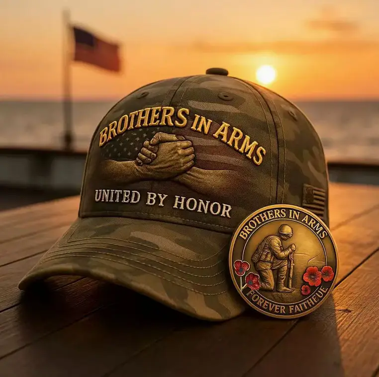 Cross-Border Veteran Eagle Cap Men White 250th Anniversary