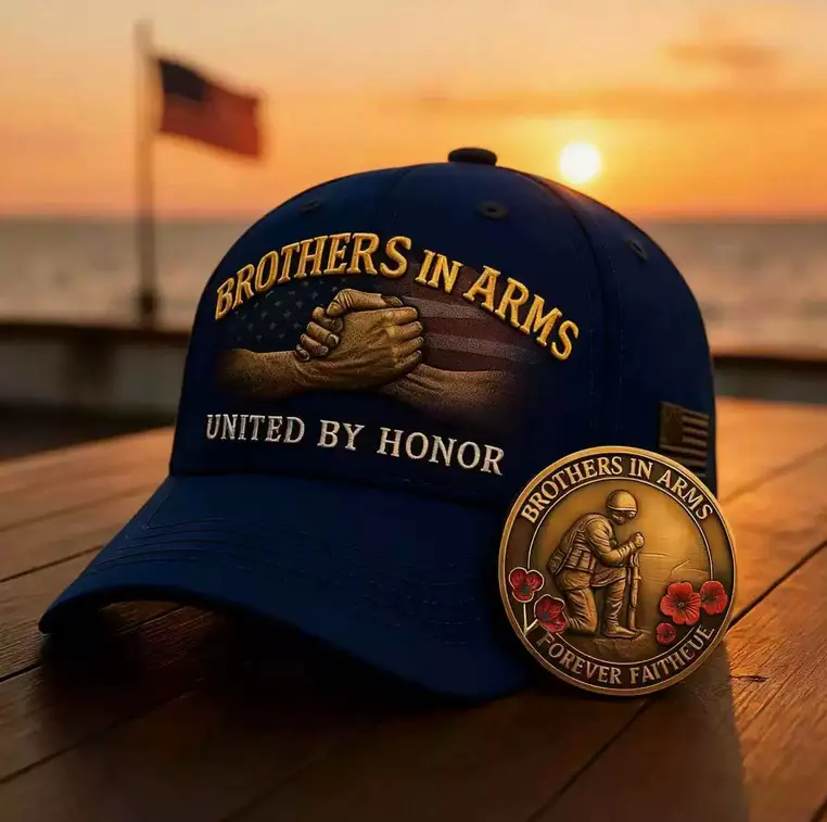 Cross-Border Veteran Eagle Cap Men White 250th Anniversary