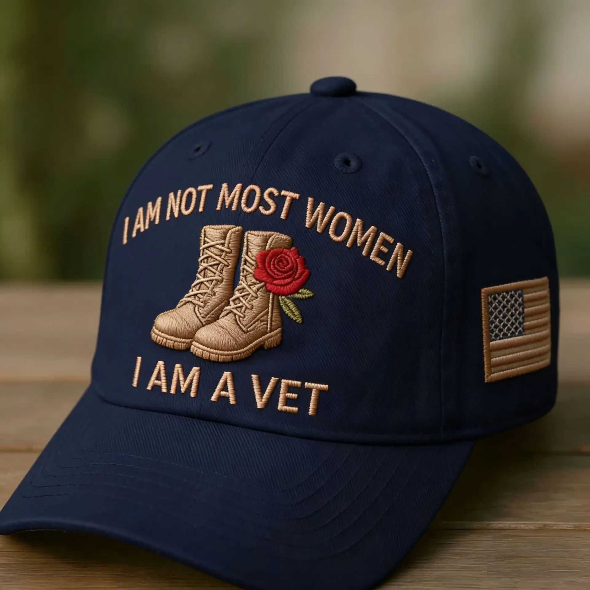 Cross-Border Veteran Eagle Cap Men White 250th Anniversary