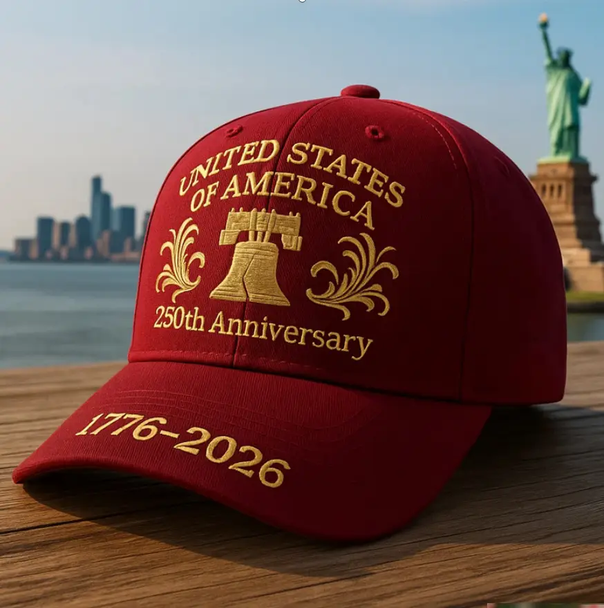 Cross-Border Veteran Eagle Cap Men White 250th Anniversary