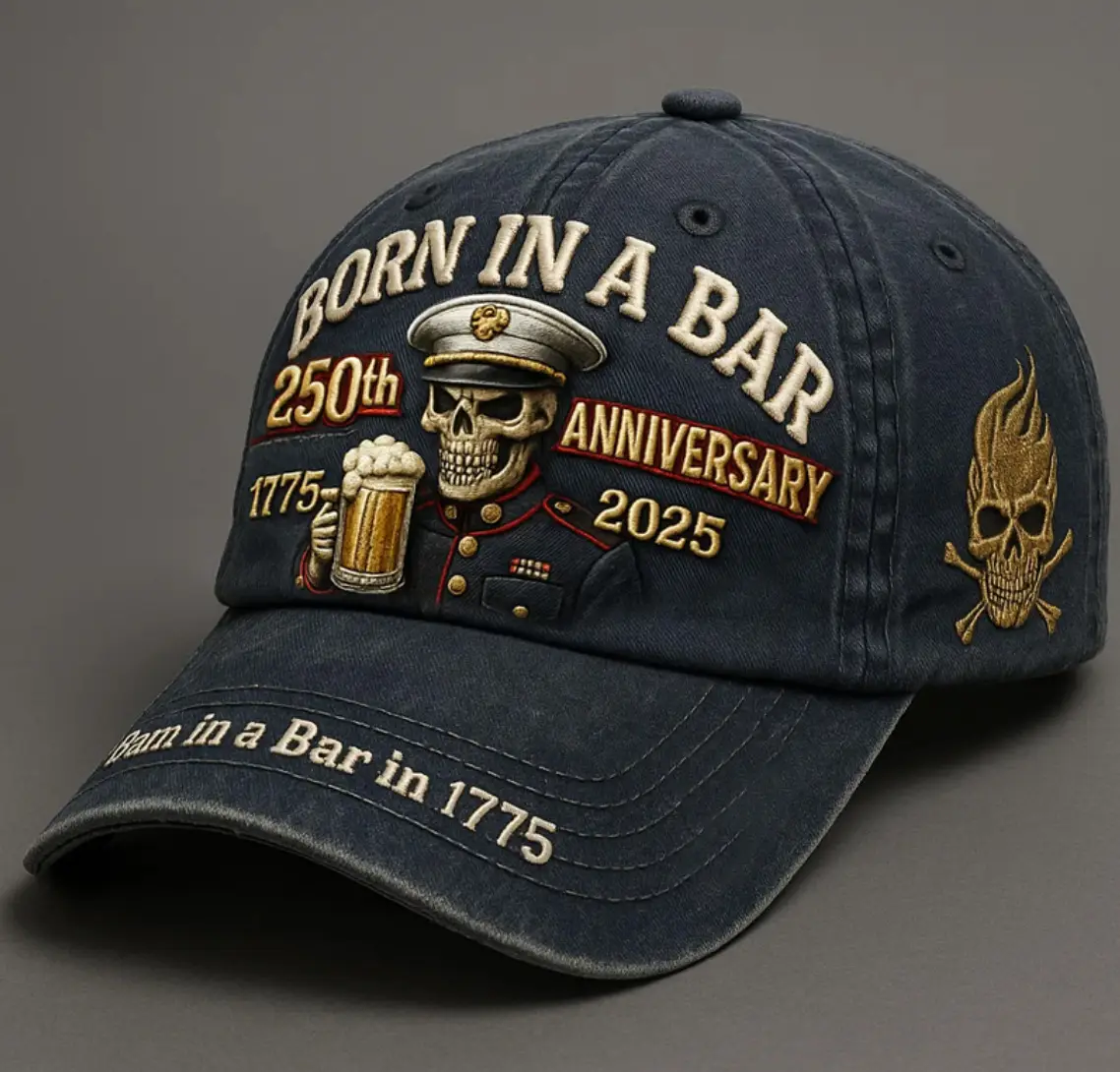 Cross-Border Veteran Eagle Cap Men White 250th Anniversary
