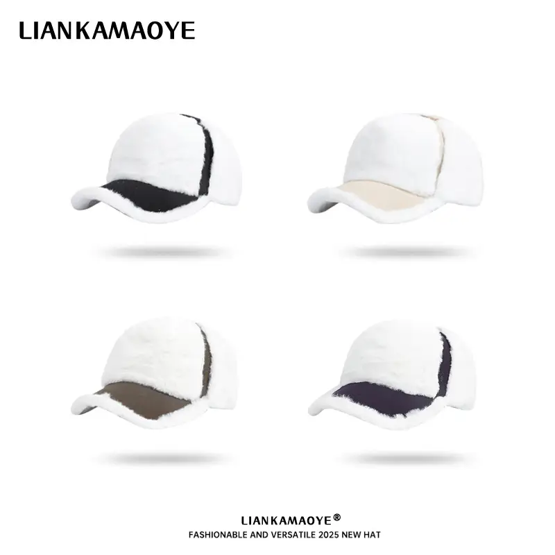 White Korean Style Baseball Cap Retro Japanese Versatile English Small - Image 5