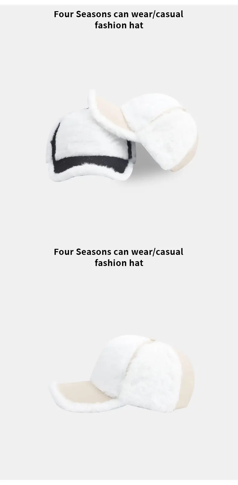 White Korean Style Baseball Cap Retro Japanese Versatile English Small — feature 11