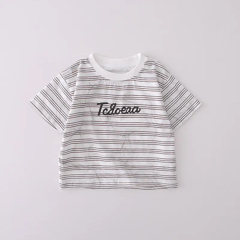 Striped Letter Baby Suit Boys Kids Summer T-Shirt 2026 โ feature 5