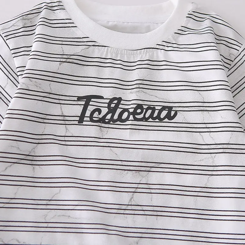 Striped Letter Baby Suit Boys Kids Summer T-Shirt 2026 โ feature 7