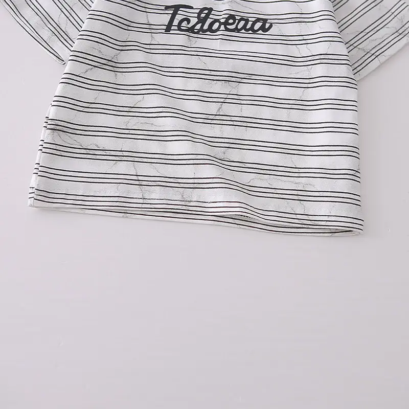 Striped Letter Baby Suit Boys Kids Summer T-Shirt 2026 โ feature 8