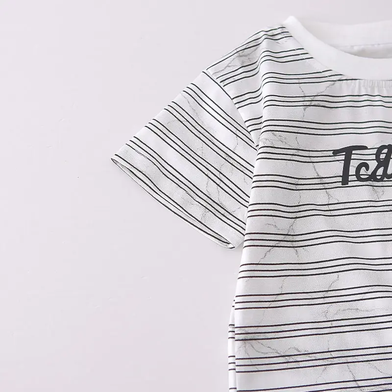 Striped Letter Baby Suit Boys Kids Summer T-Shirt 2026 โ feature 9